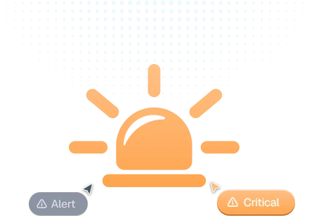 Alert overload visualization showing critical notifications